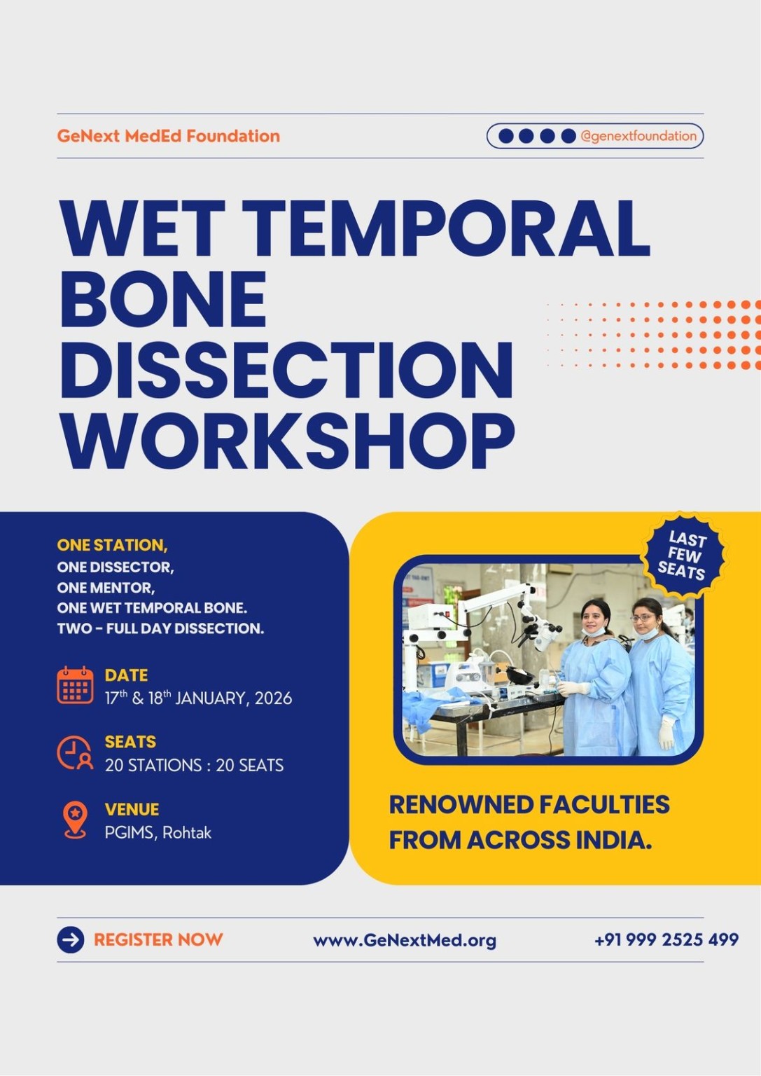 Wet Temporal Bone Dissection Workshop · 17–18 January 2026