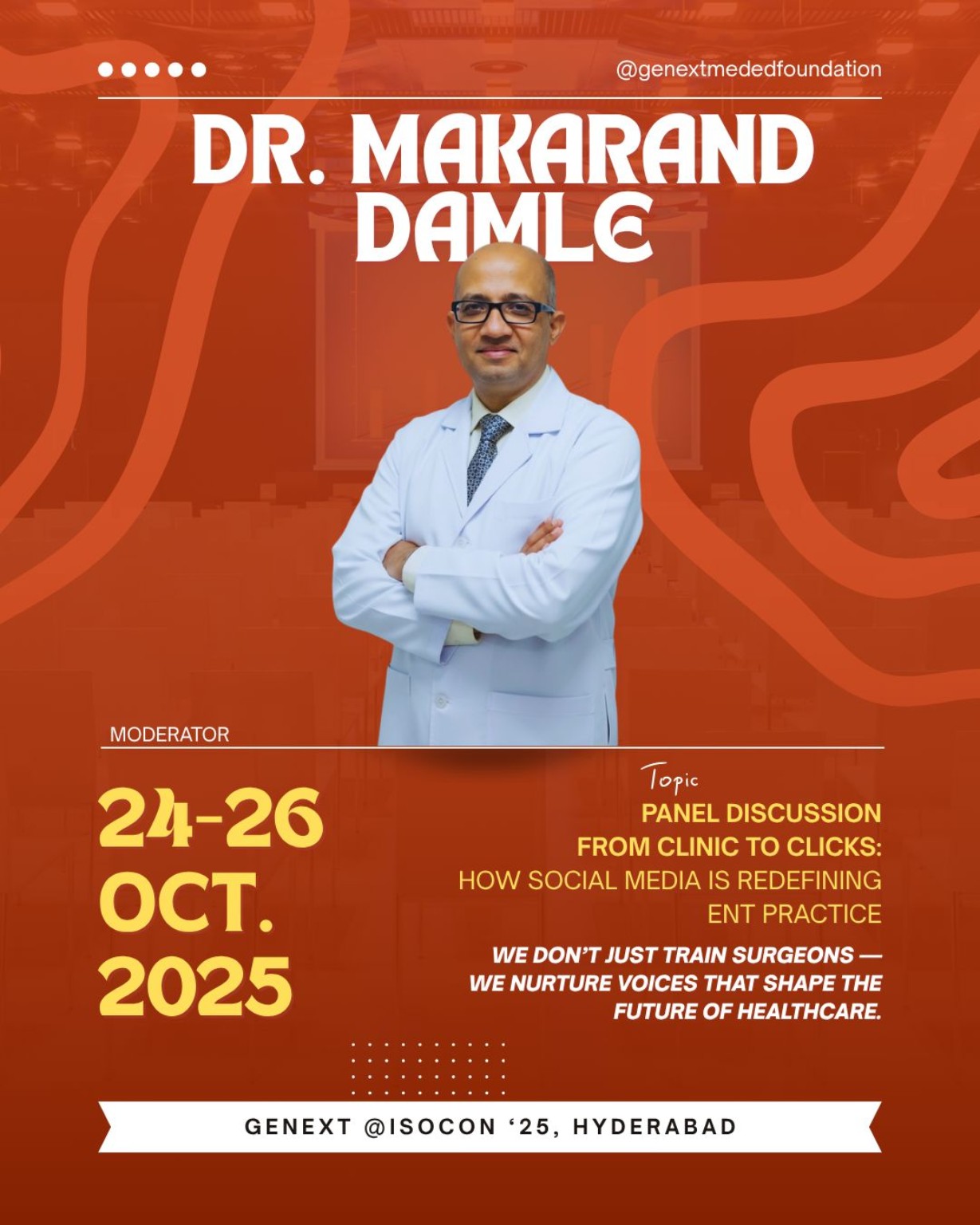 Moderator spotlight: Dr Makarand Damle — original event poster