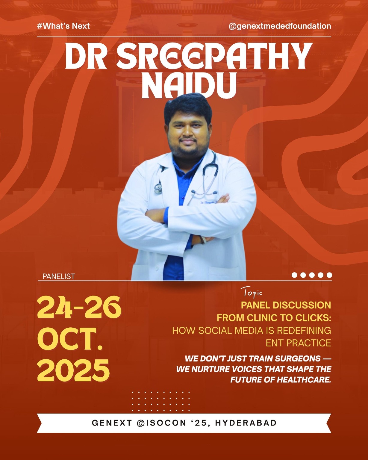 Panelist spotlight: Dr Sreepathy Naidu — original event poster